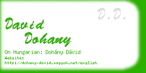 david dohany business card